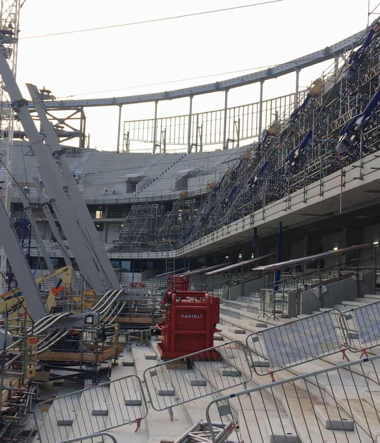 New Stadium - Tottenham Hotspur Football Club - Raking Cable Support Scaffolds